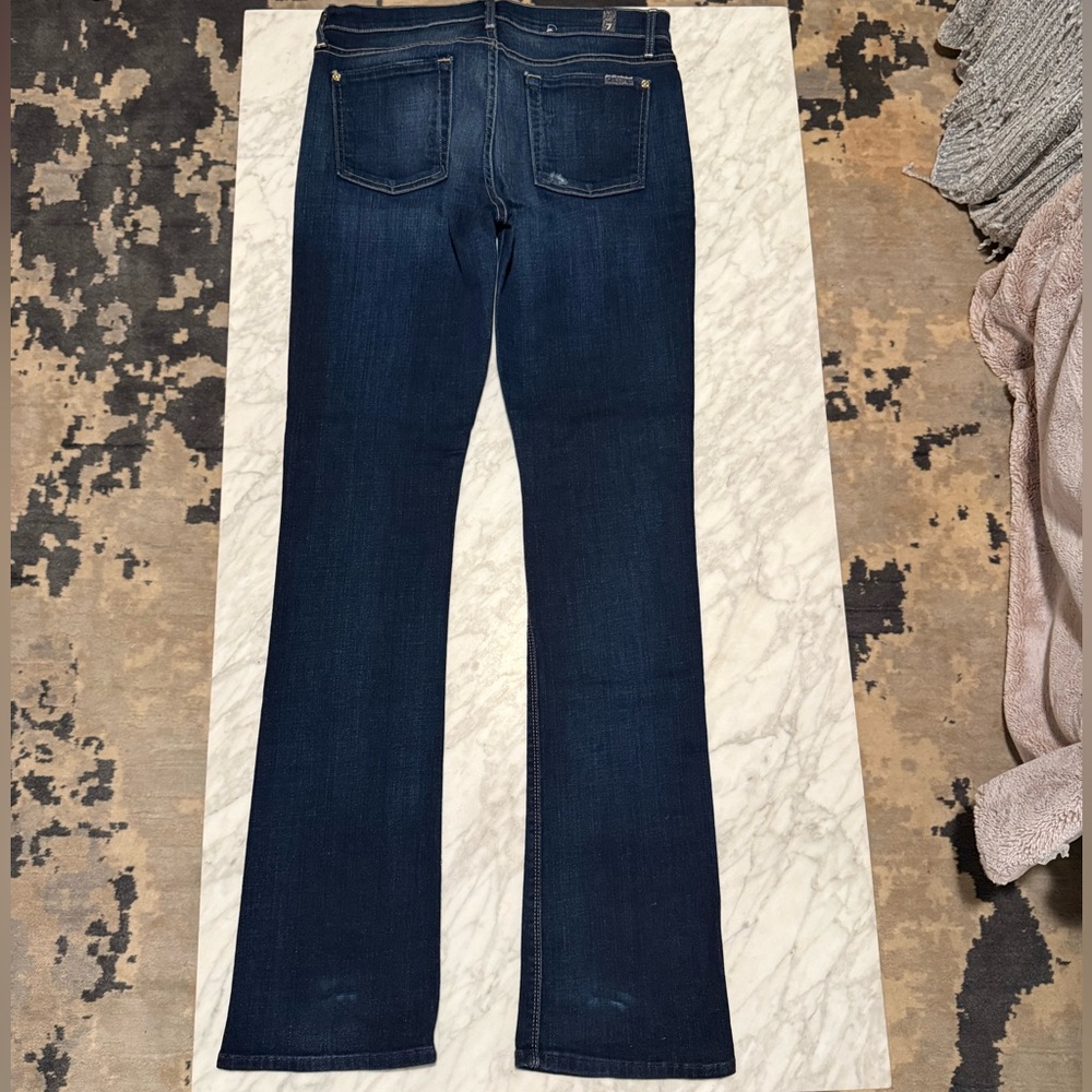 7 For All Mankind Dark Blue Boot Cut Jeans